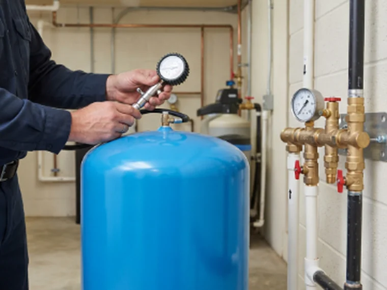 Pressure and filtration components checked during a plumbing visit
